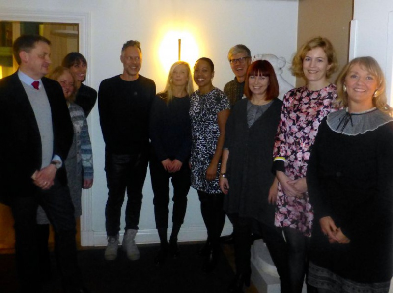 from the left Martin Sundin, Anita Christiansen, Sarah Hurly-Åsberg, our new contact at the Ministry, Bo Madestrand, Karin Wiberg, Alice Bah Kuhnke, Björn Göransson, Stina Nilimaa Wickström, Jenny Lantz and me.